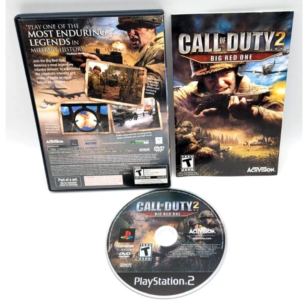 CALL OF‎ DUTY 2 BIG RED ONE CIB PS2 COMPLETE IN BOX PLAYSTATION 2